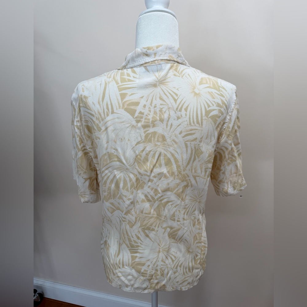 Anine Bing Hawaiian Print Viscose Rayon Short Sleeve Button Austin Top Sz. S - Picture 5 of 8